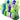 A brightly lit, angled view of several Double Ram Recycler Rigs in varying shades of blue, green, and purple.
