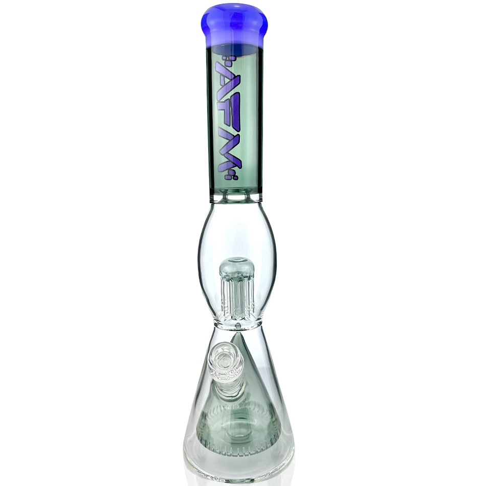 16" UFO Pyramid Perc Glass Beaker Bong