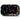 Top-down view of the Blazy Susan Grateful Dead Metal Rolling Tray - Medium showing a glossy black rectangular tray scattered with multicolored jagged "dancing bears" bolt shapes.
