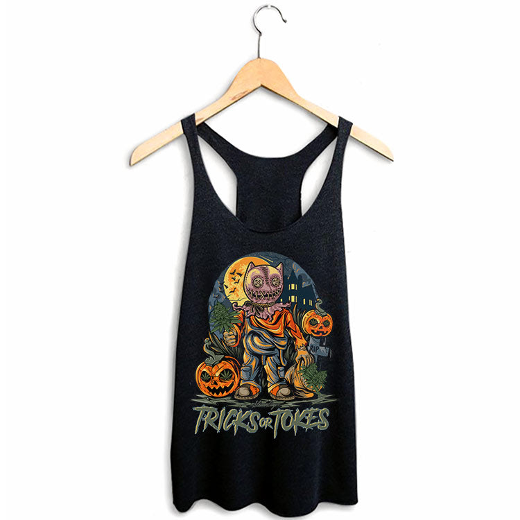 Tricks or Tokes Racerback Tank Top