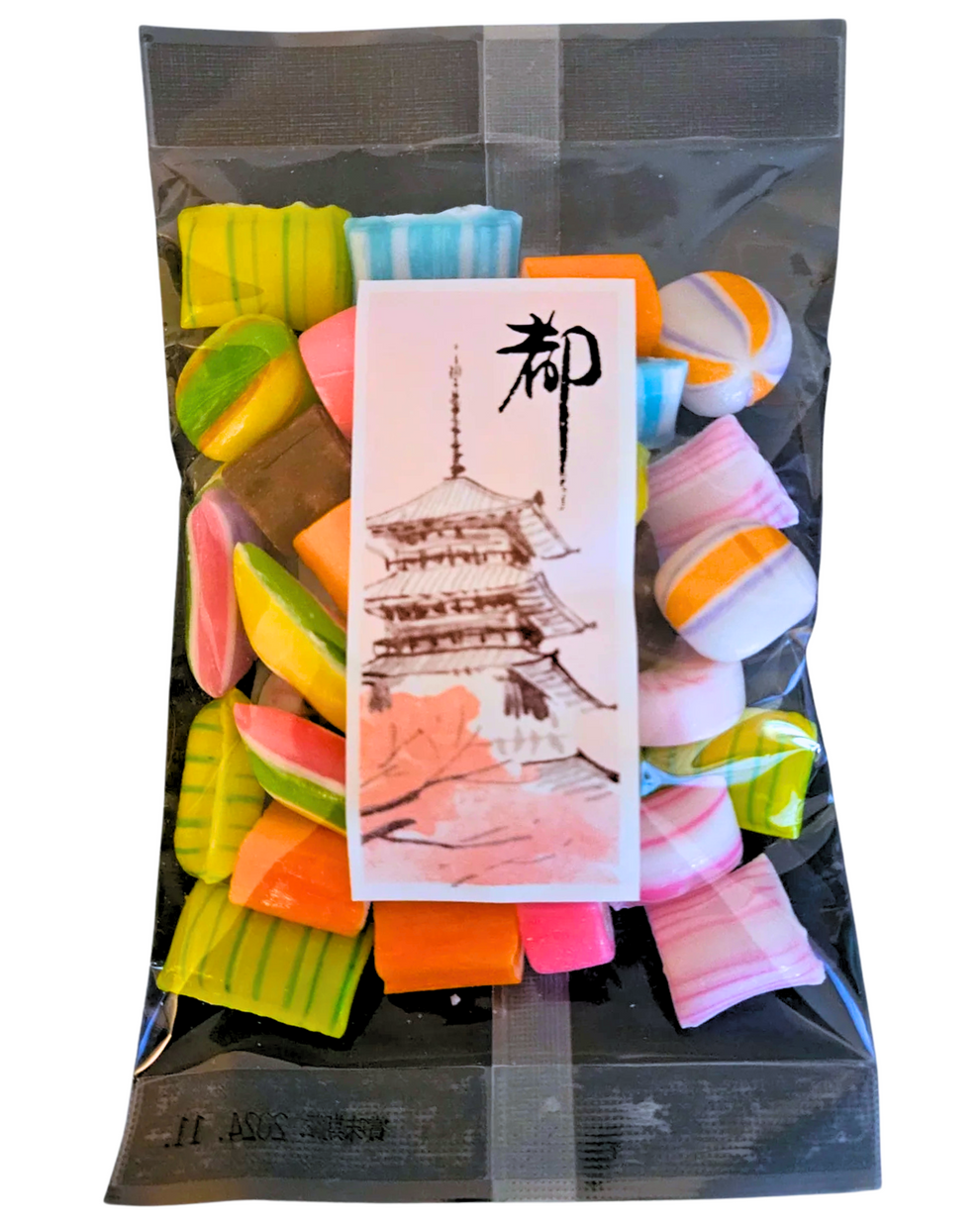 Traditional Japanese Hard Rock Sugar Candy w/ Floral Designs