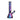 Close-up front view of the DankStop Electro Plated Beaker Bong - 10 in. showing its iridescent purple-blue neck and patterned beaker against a white background.