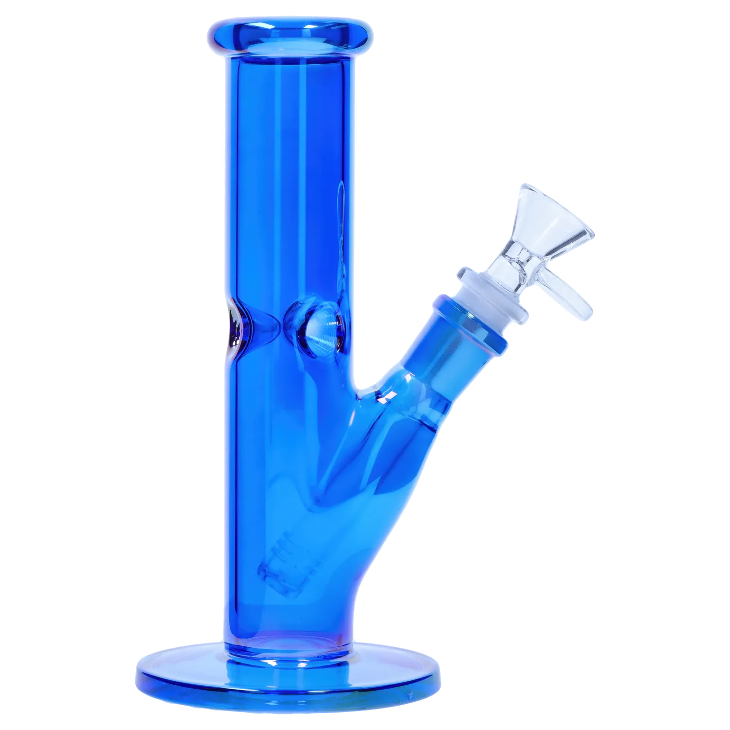 Neon Straight Tube with Ice Pinch Bong