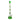 Tall, front view of the DankStop Triple Chamber Mushroom Perc Beaker Bong - 22 in. showing three green mushroom percs and a green-striped beaker base on white background