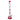 Vertical front view of the DankStop Triple Chamber Mushroom Perc Beaker Bong - 22 in., showing three stacked clear chambers each with a pink mushroom perc and a pink-striped beaker base.