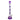 Tall front-facing view of the DankStop Triple Chamber Mushroom Perc Beaker Bong - 22 in. showing three clear chambers with purple mushroom percs and a purple-striped beaker base on white.