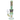 Front view of the 11-inch Galaxy Color Water Pipe with Showerhead Perc, showcasing its clear glass and swirling green pattern.