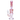Front view of the 11-inch Galaxy Color Water Pipe with Showerhead Perc, showing its swirling pink and clear glass design.