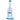 Straight-on studio shot of the Cloud Cali Inc DankStop 8-inch Showerhead Dual-Use Water Pipe w/ Colored Accents showing clear glass with teal rim accents and internal percolator.