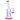Angled close-up of the Cloud Cali Inc DankStop 8-inch Showerhead Dual-Use Water Pipe w/ Colored Accents showing clear glass with red rim accents and a side-mounted bowl.