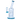 Three-quarter view of the Cloud Cali Inc DankStop 8-inch Showerhead Dual-Use Water Pipe w/ Colored Accents showing clear glass with teal rim accents, angled mouthpiece, and internal showerhead percolator.