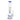 Vertical studio shot of the DankStop Inline Glass Ball with UFO & Circ Perc Bong - 16 in., showing a clear glass straight tube and round chamber with blue accents and attached downstem.