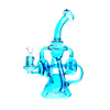 Neon Recycler with Inline Percolator and Bent Neck Bong