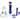 Pulsar Pulsar Chillr Glycerin Beaker Glass Bong - 13" / 14mm F / Blue