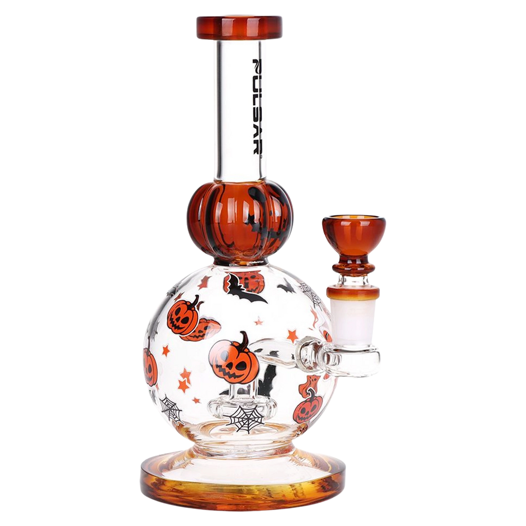 Pulsar Crazy Pumpkins Glass Water Pipe 7.9