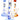 6B Glass Double Showerhead Bong – 7½″ – Assorted Colors