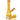 Front view of the Pulsar Fruit Series Pineapple Express Herb Pipe Glow Duo - 10" / 14mm F showing an amber glass beaker and matching spoon pipe decorated with small pineapple motifs on a white background.