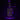 Front-facing view of the Pulsar Fruit Series Strawberry Cough Glow In The Dark Dab Rig Kit - 8" / 14mm F glowing purple with repeated neon-outlined strawberry motifs on a cylindrical clear glass body.