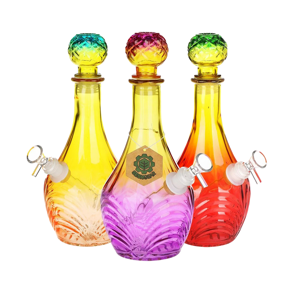 SeshGear Vintage Ombre Glass Water Pipe - 11" / 14mm F / High Stripe / Colors Vary