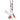 Front view of the 10-inch Flower Decal Water Pipe, showing a clear glass body decorated with a vibrant floral decal pattern.