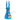 A front view of the 13-inch Clay Monster Beaker Water Pipe, featuring a sculpted, blue glass design with a wide beaker base.