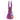 A front view of the 13-inch Clay Monster Beaker Water Pipe, showing a purple glass beaker with sculpted monster details and a clear joint.