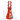 Front view of the 13-inch Clay Monster Beaker Water Pipe, featuring a detailed, sculpted design in red and blue glass.