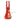 A front view of the 13-inch Clay Monster Beaker Water Pipe, featuring a red, textured design resembling a monster with blue accents.