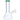 Front view of the 8-inch 4mm Beaker with Colored Mouthpiece, showcasing its clear glass construction and angled perspective.