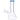 A front view of the 8-inch 4mm Beaker with Colored Mouthpiece, showcasing its clear glass construction and blue mouthpiece detail.