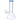 Front view of the 8-inch 4mm Beaker with Colored Mouthpiece, showcasing its clear glass construction and blue mouthpiece detail.