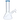 A front view of the 8-inch 4mm Beaker with Colored Mouthpiece, showing its clear glass construction and blue mouthpiece detail.