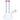 Front view of the 8-inch 4mm Beaker with Colored Mouthpiece, displaying its clear glass construction and colored rim.