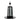 Front view of the silver Arizer V-Tower Vaporizer showing its tapered metal body, black base and glass stem against a white background