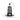 Front view of the Arizer V-Tower Vaporizer in black showing its tapered metal chamber on a round base with a digital display and clear tubing.
