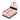 Angled front view of a pink display box of Blazy Susan Accessories, Bamboo Roller, King Size Regular 110mm showing neatly arranged rollers.