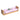 Angled front view of the Blazy Susan Accessories, Bamboo Roller, King Size Regular 110mm, Display Box showing a pink patterned roller with logo nested in a light bamboo cradle.