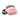 Three-quarter view of the pink Blazy Susan Fanny Pack with its zipper open to reveal a metallic-lined interior and matching pink accessories.