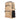 A three-quarter view of the Traveler Smell Proof Backpack, featuring a tan canvas exterior with a black front pocket.