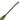 A close-up view of the Gold Flexy Dabber, showcasing its curved metal tip against a dark background.