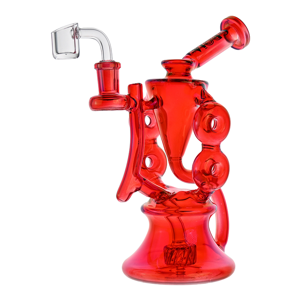 Croia Glass 10" Symmetrical Quad-Donut Klein Recycler Dab Rig | Croia Glass