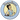 Circular logo-style illustration showing a retro nurse holding a tray and joint, centered within the Blazy Susan 8" Silicone Tray Mat.