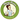 Top-down view of the circular logo on the Blazy Susan 8" Silicone Tray Mat featuring a retro waitress in a blue uniform holding a smoking joint and tray of smoking accessories.