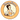 Circular logo-style illustration of a retro waitress holding a tray, shown frontally with warm peach tones and the words Blazy Susan 8" Silicone Tray Mat.