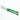 Angled close-up of a green-handled HEMPER Dabbing Staff Glass Dab Tool with a white curved tip reflected on a glossy surface