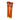 Close-up vertical view of two amber glass tubes with frosted joints, labeled DankStop Color Diffused Downstem - 3 in., against a white background