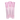 Close-up front view of three pink glass pieces arranged side-by-side, DankStop Color Diffused Downstem - 3 in. visible from top to bottom.