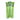 Close-up of three green glass pieces from the DankStop Color Diffused Downstem - 3.5 in., shown vertically with frosted joints and translucent lower tubes.