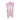 Close-up front view of three pink DankStop Color Diffused Downstem - 3.5 in. glass tubes arranged vertically against a white background.