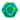 Overhead view of the Bangarang Silicone Ashtray, featuring a green and blue circular design with multiple small indentations around the edge.